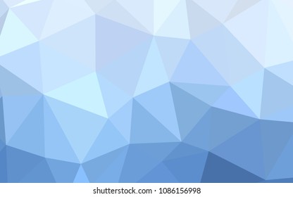 Light BLUE vector gradient triangles template. Creative geometric illustration in Origami style with gradient. Completely new template for your banner.
