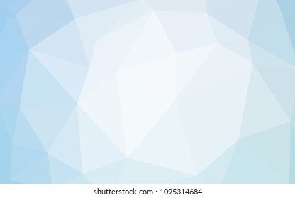 Light BLUE vector gradient triangles texture. A completely new color illustration in a polygonal style. Triangular pattern for your design.