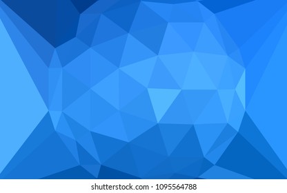 Light BLUE vector gradient triangles pattern with a gem in a centre. Illustration in Origami style with gradient.  A new texture for your web site.