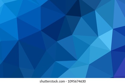 Light BLUE vector gradient triangles pattern. Elegant bright polygonal illustration with gradient. Template for cell phone's backgrounds.