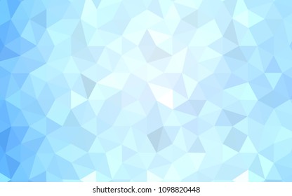 Light BLUE vector gradient triangles texture. Shining polygonal illustration, which consist of triangles. Completely new template for your banner.