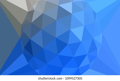 Light BLUE vector gradient triangles template with a gem in a centre. Illustration in Origami style with gradient.  Textured pattern for your backgrounds.