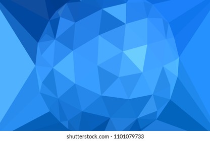 Light BLUE vector gradient triangles template with a gem in a centre. Polygonal illustration, which consists of triangles. A new texture for your web site.