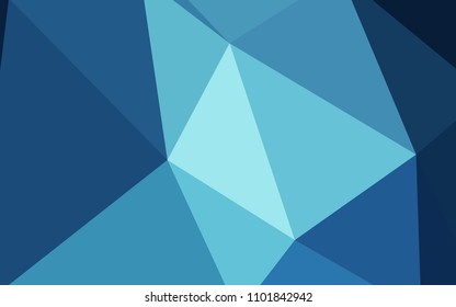 Light BLUE vector gradient triangles pattern. Glitter abstract illustration with an elegant triangles. New template for your brand book.