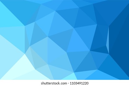Light BLUE vector gradient triangles pattern. Shining polygonal illustration, which consist of triangles. Completely new template for your banner.