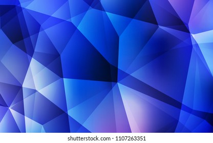 Light BLUE vector gradient triangles pattern. Shining polygonal illustration, which consist of triangles. Pattern for a brand book's backdrop.
