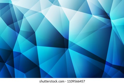 Light BLUE vector gradient triangles template. Triangular geometric sample with gradient.  Triangular pattern for your design.