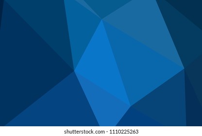 Light BLUE vector gradient triangles template. Colorful illustration in abstract style with triangles. Best triangular design for your business.