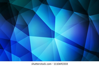 Light BLUE vector gradient triangles texture. Colorful abstract illustration with triangles. A completely new design for your leaflet.