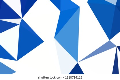 Light BLUE vector gradient triangles texture. Shining colorful illustration with triangles. Best triangular design for your business.