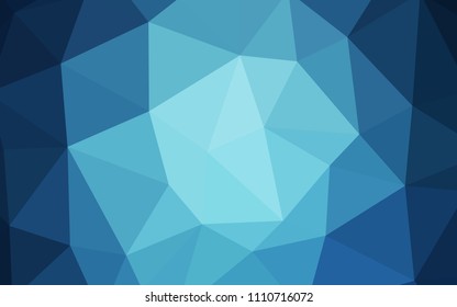 Light BLUE vector gradient triangles texture. A completely new color illustration in a polygonal style. Template for cell phone's backgrounds.