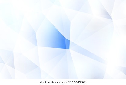 Light BLUE vector gradient triangles template. Geometric illustration in Origami style with gradient.  New template for your brand book.