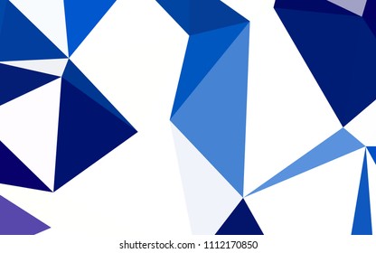 Light BLUE vector gradient triangles template. Triangular geometric sample with gradient.  Brand new design for your business.