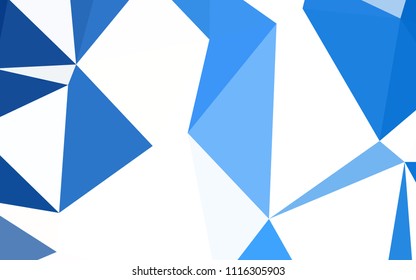 Light BLUE vector gradient triangles texture. Modern abstract illustration with triangles. Brand new design for your business.