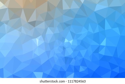 Light BLUE vector gradient triangles texture. Triangular geometric sample with gradient.  Triangular pattern for your design.