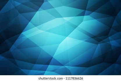 Light BLUE vector gradient triangles texture. Shining colorful illustration with triangles. A completely new design for your leaflet.