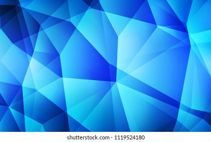 Light BLUE vector gradient triangles pattern. Elegant bright polygonal illustration with gradient. A completely new design for your leaflet.