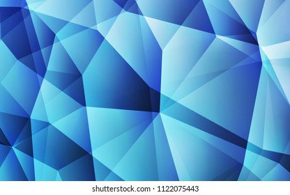 Light BLUE vector gradient triangles template. Shining colorful illustration with triangles. Pattern for a brand book's backdrop.