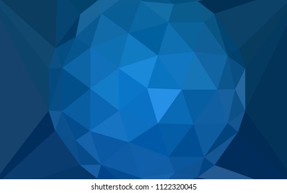 Light BLUE vector gradient triangles pattern with a gem in a centre. Polygonal illustration, which consists of triangles. Brand new design for your business.