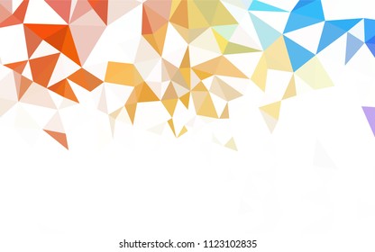 Light BLUE vector gradient triangles texture. Shining polygonal illustration, which consist of triangles. A completely new design for your leaflet.
