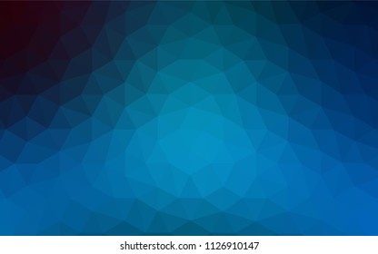 Light BLUE vector gradient triangles pattern. Geometric illustration in Origami style with gradient.  A completely new design for your leaflet.