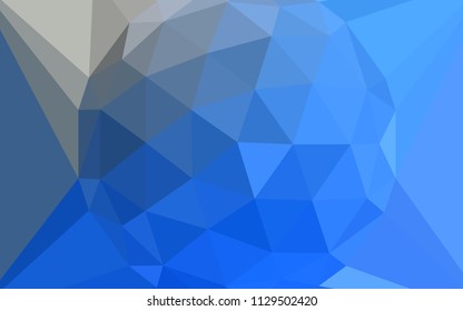 Light BLUE vector gradient triangles pattern with a gem in a centre. Illustration in halftone style with triangles. Triangular pattern for your design.