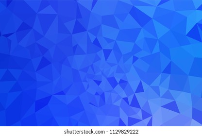 Light BLUE vector gradient triangles texture. A completely new color illustration in a polygonal style. Polygonal design for your web site.
