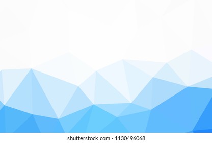 Light BLUE vector gradient triangles template. Creative illustration in halftone style with triangles. Textured pattern for your backgrounds.
