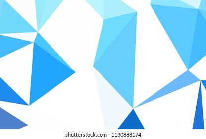 Light BLUE vector gradient triangles texture. Modern abstract illustration with triangles. Best triangular design for your business.