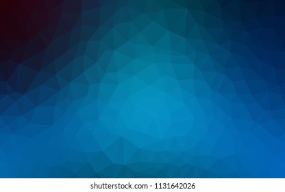 Light BLUE vector gradient triangles template. Colorful abstract illustration with triangles. Best triangular design for your business.