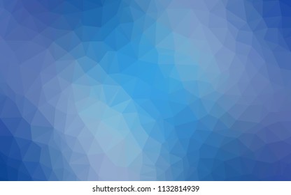 Light BLUE vector gradient triangles pattern. A sample with polygonal shapes. Template for cell phone's backgrounds.