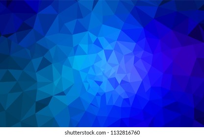 Light BLUE vector gradient triangles texture. Geometric illustration in Origami style with gradient.  Completely new template for your banner.