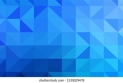 Light BLUE vector gradient triangles pattern. Triangular geometric sample with gradient.  Template for cell phone's backgrounds.