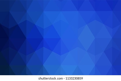 Light BLUE vector gradient triangles template. Geometric illustration in Origami style with gradient.  Polygonal design for your web site.
