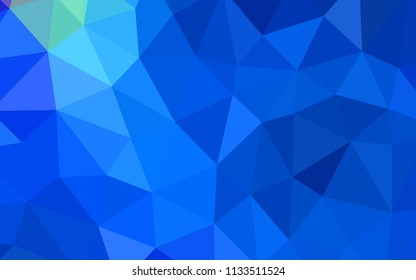 Light BLUE vector gradient triangles template. Polygonal abstract illustration with gradient. Brand new design for your business.