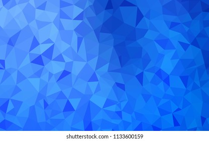 Light BLUE vector gradient triangles template. Modern abstract illustration with triangles. Triangular pattern for your design.
