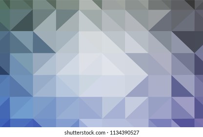 Light BLUE vector gradient triangles template. Glitter abstract illustration with an elegant triangles. Triangular pattern for your design.