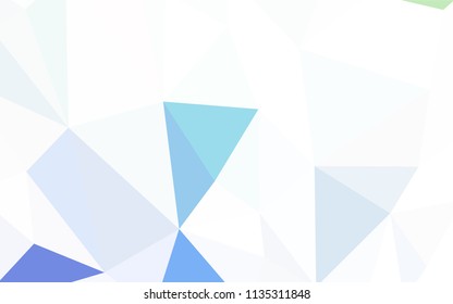 Light BLUE vector gradient triangles template. Triangular geometric sample with gradient.  Best triangular design for your business.