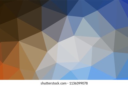 Light BLUE vector gradient triangles template. Elegant bright polygonal illustration with gradient. Polygonal design for your web site.