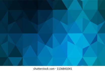 Light BLUE vector gradient triangles texture. Elegant bright polygonal illustration with gradient. Completely new template for your banner.