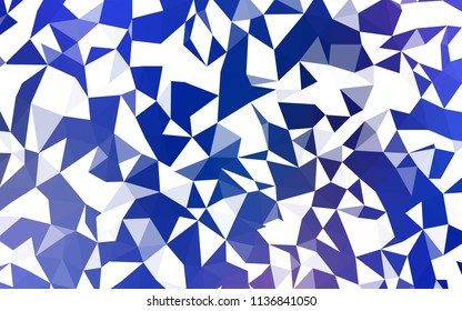 Light BLUE vector gradient triangles pattern. Shining polygonal illustration, which consist of triangles. New template for your brand book.