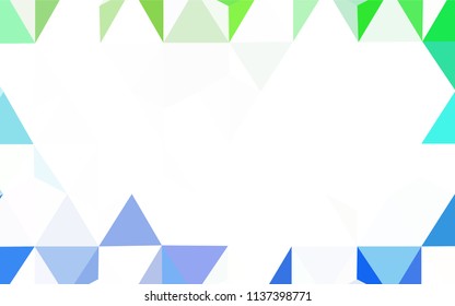 Light BLUE vector gradient triangles texture. Shining colorful illustration with triangles. Template for cell phone's backgrounds.