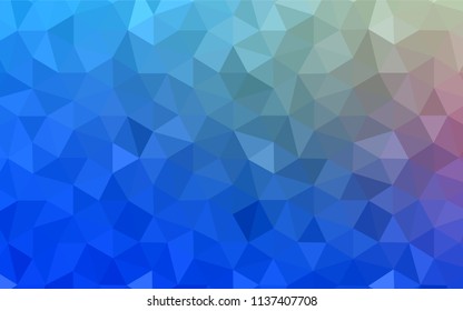 Light BLUE vector gradient triangles pattern. Shining colorful illustration with triangles. Best triangular design for your business.