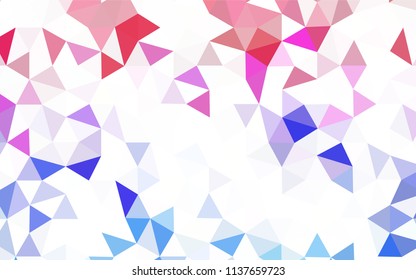 Light BLUE vector gradient triangles pattern. Glitter abstract illustration with an elegant triangles. New template for your brand book.