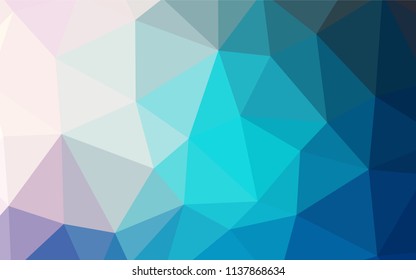 Light BLUE vector gradient triangles pattern. Triangular geometric sample with gradient.  Template for cell phone's backgrounds.
