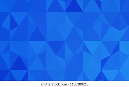 Light BLUE vector gradient triangles texture. A completely new color illustration in a polygonal style. Brand new style for your business design.
