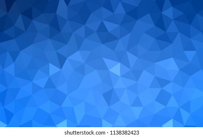 Light BLUE vector gradient triangles texture. Glitter abstract illustration with an elegant triangles. Brand new design for your business.