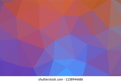 Light BLUE vector gradient triangles texture. A sample with polygonal shapes. Best triangular design for your business.