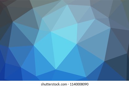 Light BLUE vector gradient triangles template. Shining colorful illustration with triangles. A completely new design for your leaflet.