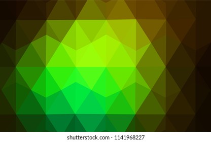 Light BLUE vector gradient triangles template. Shining polygonal illustration, which consist of triangles. Polygonal design for your web site.